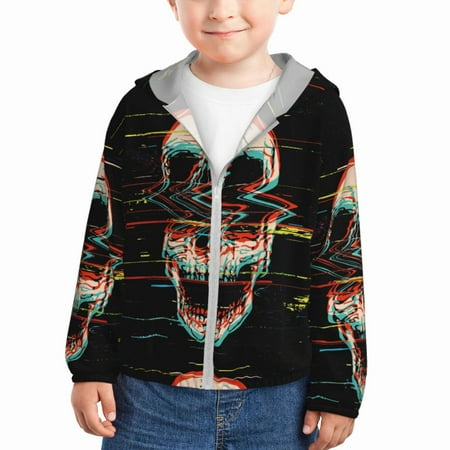 Lukts Glitch Screaming Skull Print Children s Long-Sleeved Sun Protection Clothing Hooded Sweatshirts for Boys and Girls Outdoor Sports-18 Months
Lukts Glitch Screaming Skull Print Children s Long-Sleeved Sun Protection Clothing Hooded Sweatshirts for Boys and Girls Outdoor Sports-18 Months