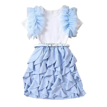 ZIZOCWA 2 Piece Kids Girls Summer Clothes Set Kids Children Toddler Spring Summer Tulle Girl Mesh Lace Short Sleeve Top And Cake Princess Skirts Outfits Baby Outfits for Girls 3-6 Months Matching Mo
ZIZOCWA 2 Piece Kids Girls Summer Clothes Set Kids Children Toddler Spring Summer Tulle Girl Mesh Lace Short Sleeve Top And Cake Princess Skirts Outfits Baby Outfits for Girls 3-6 Months Matching Mo