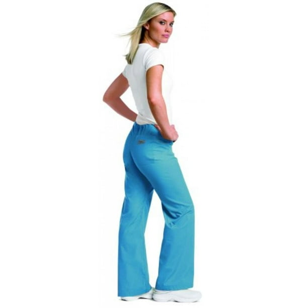 Urbane Essentials Women's Boot Cut Scrub Pants Large Arctic Ice
