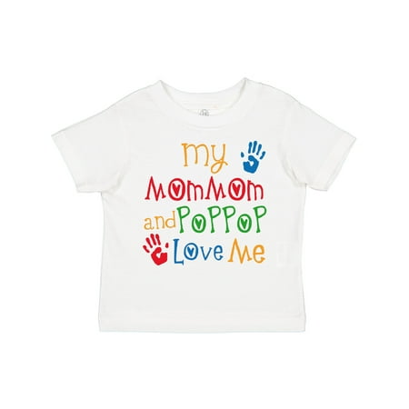 Inktastic MomMom and PopPop Love Me Gift Toddler Boy or Toddler Girl T-Shirt
