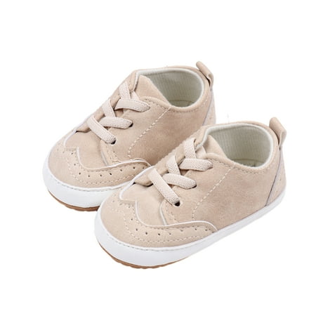 aturustex Infant Baby Boys Girls Moccasins Sneakers Tie-Up Soft Sole Flat Shoes