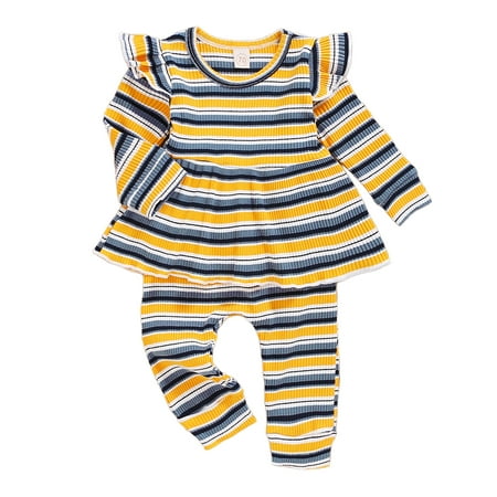 elfinBE Infant Baby Girl Casual Stripe Knit Fabric Long Sleeve T-shirt And Pants 2PCs Outfits Set 3-18M
elfinBE Infant Baby Girl Casual Stripe Knit Fabric Long Sleeve T-shirt And Pants 2PCs Outfits Set 3-18M
