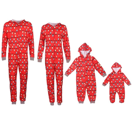 Bebiullo Family Matching Christmas Pajamas Set String Lights One-Piece Romper with Hood for Family
Bebiullo Family Matching Christmas Pajamas Set String Lights One-Piece Romper with Hood for Family