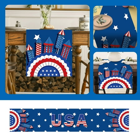 JIETEN Polyester Independence Day Table Runner For Sign Patriotic Yard Photography Fabric Supplies Banners For Indoor Outdoor Party Decor Decorative Table Banner Blue
JIETEN Polyester Independence Day Table Runner For Sign Patriotic Yard Photography Fabric Supplies Banners For Indoor Outdoor Party Decor Decorative Table Banner Blue