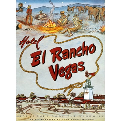 ArteHouse Fine Art Print "Hotel El Rancho Las Vegas Travel", Archival Paper, 44" x 60"