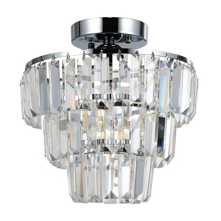 Mini flush chandelier K9 crystal ceiling light fixtures