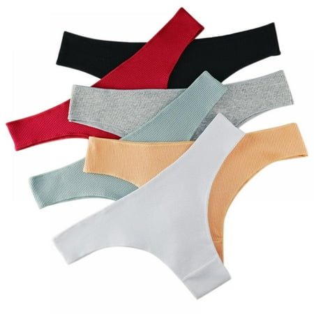 Xmarks 6 Packs 100% Cotton Thong Bikini Underwear Seamless Breathable Panties for Women
Xmarks 6 Packs 100% Cotton Thong Bikini Underwear Seamless Breathable Panties for Women