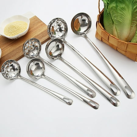 

Skinada Colander Soup Spoon for Long Handle Stainless Steel Strainer Skimmer Porridge Hot Pot Spoon Cooking Tools