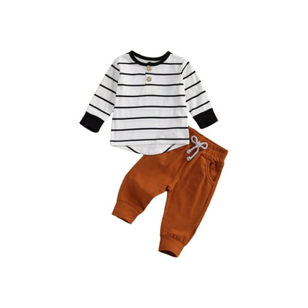 Wassery Baby Boys 2Pcs Outfits Long Sleeve Striped Tops and Casual Drawstring Leggings Pants Set Spring Newborn Clothes 0-24M
Wassery Baby Boys 2Pcs Outfits Long Sleeve Striped Tops and Casual Drawstring Leggings Pants Set Spring Newborn Clothes 0-24M
