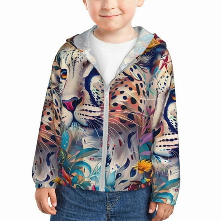 Gaeub Vibrant Leopard In Flowers Print Athletic Sun Protection Hoodie for Kids Long Sleeve Outdoor UV Shirt Running Fishing Top for Boys Girls-4 Years
Gaeub Vibrant Leopard In Flowers Print Athletic Sun Protection Hoodie for Kids Long Sleeve Outdoor UV Shirt Running Fishing Top for Boys Girls-4 Years
