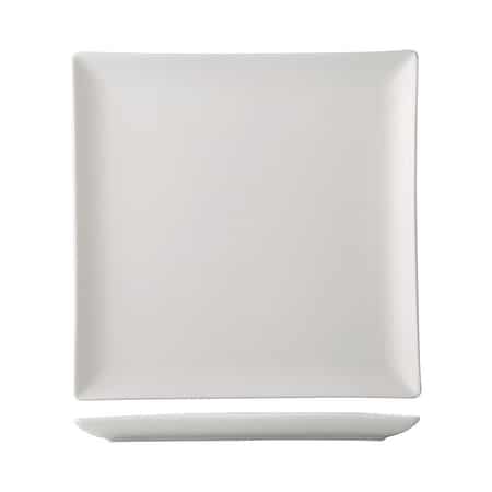 Victoria Deep Coupe Square Plate 6 Sq. x 1/2 H Porcelain Bone White 4 packs