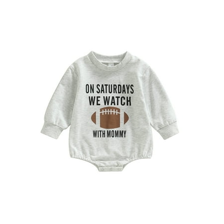 Amuver Baby Fall Winter Romper Casual Long Sleeve Crew Neck Football Letter Print Bodysuit
Amuver Baby Fall Winter Romper Casual Long Sleeve Crew Neck Football Letter Print Bodysuit