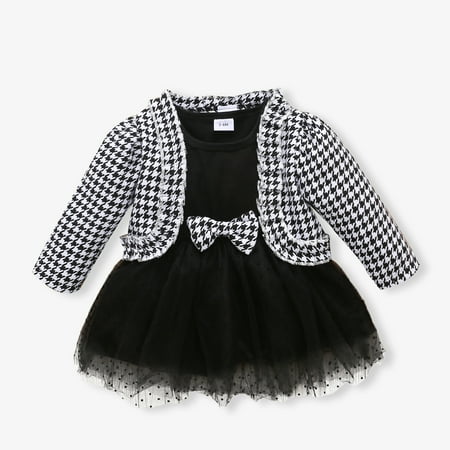 PatPat Toddler Baby Girls Formal Occasion Dressed Plaid Long Sleeve Cardigan with Black Mesh Tutu Dress Princess Wedding Dress Flower Girl Dress 0-3T
PatPat Toddler Baby Girls Formal Occasion Dressed Plaid Long Sleeve Cardigan with Black Mesh Tutu Dress Princess Wedding Dress Flower Girl Dress 0-3T