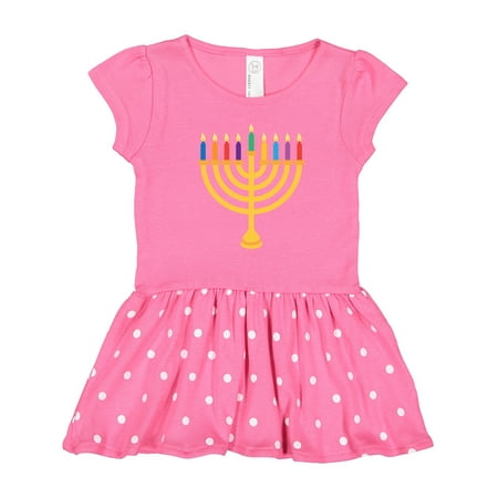 Inktastic Hanukkah Menorah Candles Gift Toddler Girl Dress