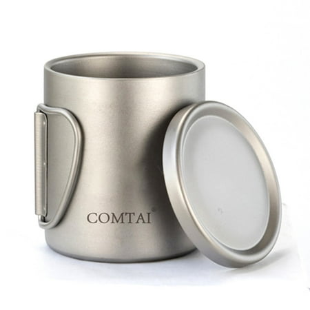Cogfs Double Wall Titanium Water Cup Coffee Tea Mug with Lid for Home Outdoor Camping
Cogfs Double Wall Titanium Water Cup Coffee Tea Mug with Lid for Home Outdoor Camping