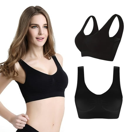 Breathable Underwear Sport Yoga Bras Lovely Young Size S-6XL Outdoor Women Seamless Solid Bra Fitness Bras Tops Black-4XL 2PCS
Breathable Underwear Sport Yoga Bras Lovely Young Size S-6XL Outdoor Women Seamless Solid Bra Fitness Bras Tops Black-4XL 2PCS