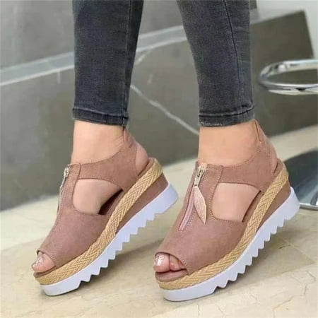 IKemiter Women s Slope Platform Sandals Breathable Open Toes Shoes Zipper Closure
IKemiter Women s Slope Platform Sandals Breathable Open Toes Shoes Zipper Closure