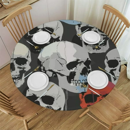 Fitted Round Tablecloth with Elastic Edge Wipe Clean Fantasy Skull Table Cloth for Outdoor/Indoor Use.
Fitted Round Tablecloth with Elastic Edge Wipe Clean Fantasy Skull Table Cloth for Outdoor/Indoor Use.