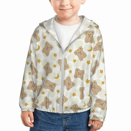 Gaeub Kawaii Bear Print Athletic Sun Protection Hoodie for Kids Long Sleeve Outdoor UV Shirt Running Fishing Top for Boys Girls-18 Months
Gaeub Kawaii Bear Print Athletic Sun Protection Hoodie for Kids Long Sleeve Outdoor UV Shirt Running Fishing Top for Boys Girls-18 Months