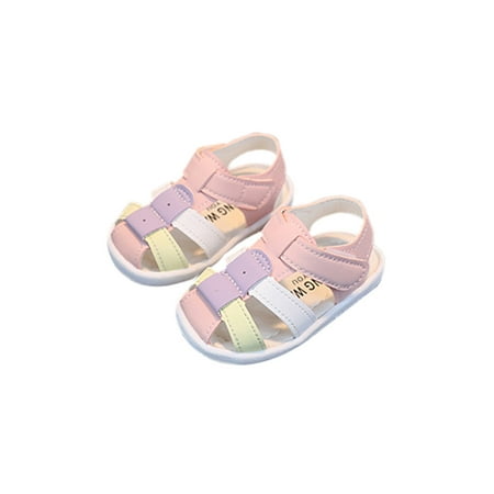 Lacyhop Boys Girls Summer Sandal Closed Toe Flat Sandals Patchwork Casual Shoes Party Soft Walking Shoe Fashion Rubber Sole Flats Pink 4.5C
Lacyhop Boys Girls Summer Sandal Closed Toe Flat Sandals Patchwork Casual Shoes Party Soft Walking Shoe Fashion Rubber Sole Flats Pink 4.5C