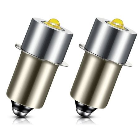 

TSV P13.5S LED Flashlight Bulb 3W 200LM DC 6-24V Replacement Bulbs Led Conversion Kit for C&D 3-6 Cells PR Flashlights 6000k Cool White (2pcs)