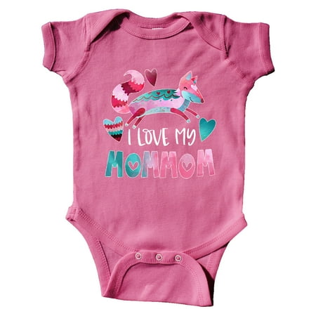 Inktastic I Love My MomMom Pink and Blue Fox with Hearts Gift Baby Boy or Baby Girl Bodysuit 
Inktastic I Love My MomMom Pink and Blue Fox with Hearts Gift Baby Boy or Baby Girl Bodysuit