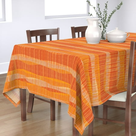 Cotton Sateen Tablecloth 90 Square - Mid Mod Lines Red Coral Orange 60S Texture Print Custom Table Linens by Spoonflower
Cotton Sateen Tablecloth 90 Square - Mid Mod Lines Red Coral Orange 60S Texture Print Custom Table Linens by Spoonflower