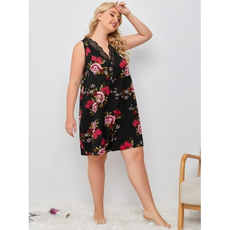 Multicolor Casual Women s Plus Floral Lace Trim Nightdress 1XL(14) Y22001D
Multicolor Casual Women s Plus Floral Lace Trim Nightdress 1XL(14) Y22001D