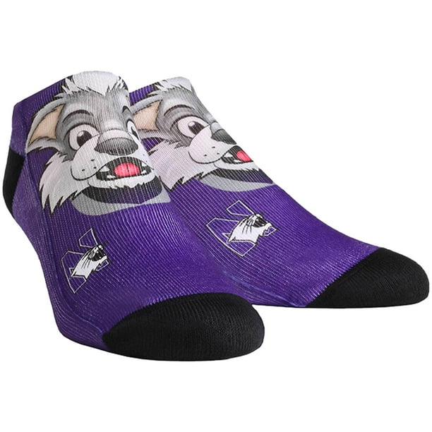 Northwestern Wildcats Rock Em Socks Women's Mascot Low Ankle-Length Socks