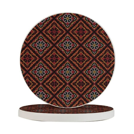 Circular Drink Coasters Set Ethnic Pattern Beautiful Home Decor Diatomite Heat-Resistant Diatomite Protect Table Countertop
Circular Drink Coasters Set Ethnic Pattern Beautiful Home Decor Diatomite Heat-Resistant Diatomite Protect Table Countertop