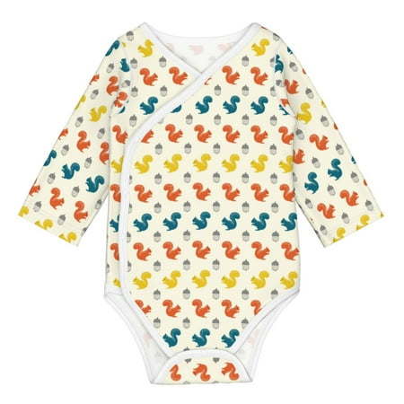 Matuu Colorful Squirrel for Baby Long-Sleeve Bodysuit Soft Cotton Comfortable and Breathable Perfect for Newborns and Infants
Matuu Colorful Squirrel for Baby Long-Sleeve Bodysuit Soft Cotton Comfortable and Breathable Perfect for Newborns and Infants