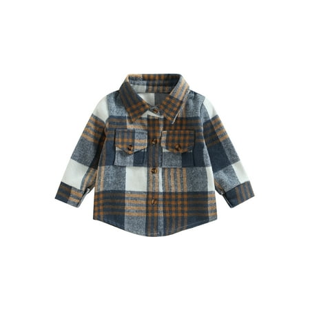 wybzd Toddler Baby Boy Girl Long Sleeve Plaid Shirts Flannel Lapel Button Down Shacket Jacket Coats Blue 18-24 Months
wybzd Toddler Baby Boy Girl Long Sleeve Plaid Shirts Flannel Lapel Button Down Shacket Jacket Coats Blue 18-24 Months
