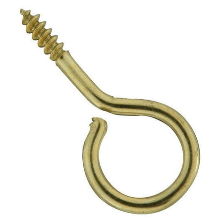 National Hardware N119-305 Large Screw Eye 1-3/16 Solid Brass 5-Pack