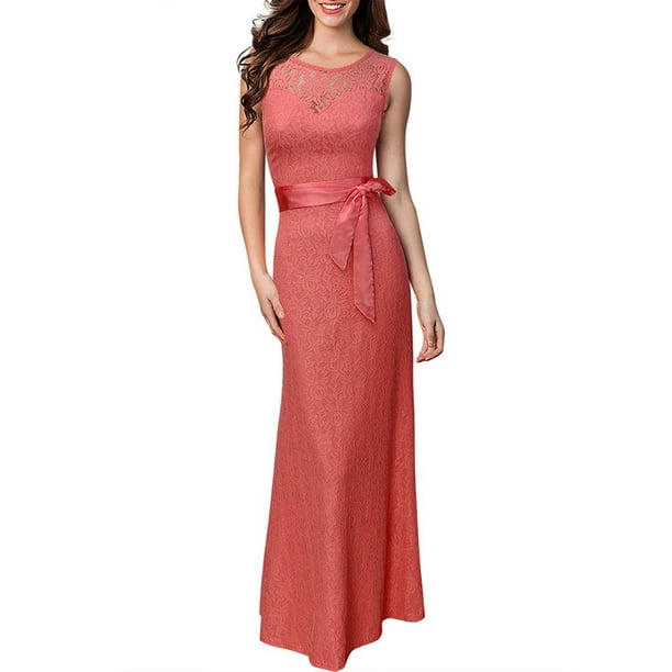 Long Maxi Dresses Women Formal Wedding Bridesmaid Evening Cocktail Party Sleeveless Deep V Backless Dress Prom Ball Gown