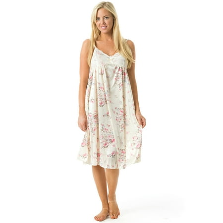 Casual Nights Women s Satin Lace Camisole Nightgown