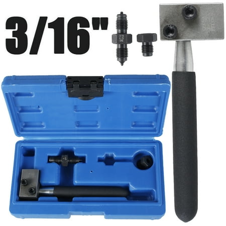 THRENS Brake Pipe Flaring Tool Sturdy Trident 3/16 SAE On Car Double Flaring Tool Kit Professional Handheld Brake Flaring Tool and Tube Flaring Tool for Car Mechanics Pipe Repairing
THRENS Brake Pipe Flaring Tool Sturdy Trident 3/16 SAE On Car Double Flaring Tool Kit Professional Handheld Brake Flaring Tool and Tube Flaring Tool for Car Mechanics Pipe Repairing