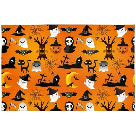 ECZJNT Cartoon Halloween Skull Pumpkin Placemat Plate Holder Set of 4 Table Mats Protector 12x18 inch
ECZJNT Cartoon Halloween Skull Pumpkin Placemat Plate Holder Set of 4 Table Mats Protector 12x18 inch