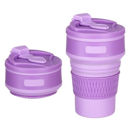 350ML Food Grade Outdoor Drinking Portable Sport Bottle Foldable Water Cups With Lid Tea Coffee Mugs Collapsible Silicone Cup PURPLE
350ML Food Grade Outdoor Drinking Portable Sport Bottle Foldable Water Cups With Lid Tea Coffee Mugs Collapsible Silicone Cup PURPLE