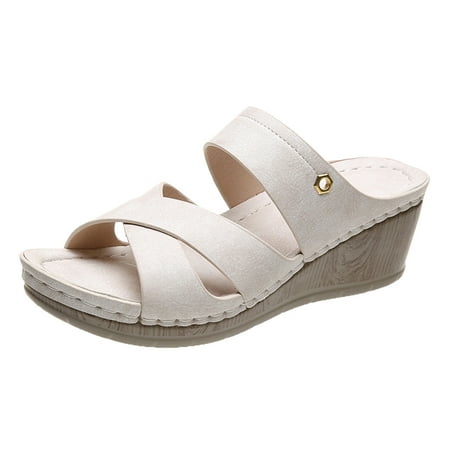 new home gifts for home Women s Casual Solid Color Plus Size Comfortable Slope Heel Sandals And Slippers PU White
new home gifts for home Women s Casual Solid Color Plus Size Comfortable Slope Heel Sandals And Slippers PU White