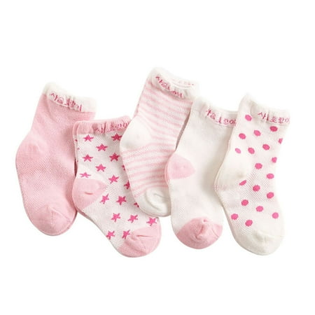 Peryerana 5 Pairs Baby Socks Summer Thin Printed Newborn Warm Breathable Elastic Cotton Socks Pink 4-6Y
Peryerana 5 Pairs Baby Socks Summer Thin Printed Newborn Warm Breathable Elastic Cotton Socks Pink 4-6Y