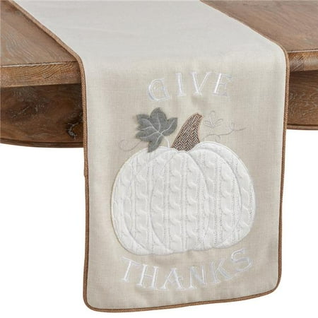Saro Lifestyle 3139.N1372B 13 x 72 in. Give Thanks Pumpkin Table Runner Natural
Saro Lifestyle 3139.N1372B 13 x 72 in. Give Thanks Pumpkin Table Runner Natural