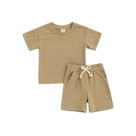 Canrulo Unisex Toddler Boys Girls T Shirts Tees Tops+Short Pants with Pocket Outfits Summer Clothes Brown 3-4 Years
Canrulo Unisex Toddler Boys Girls T Shirts Tees Tops+Short Pants with Pocket Outfits Summer Clothes Brown 3-4 Years