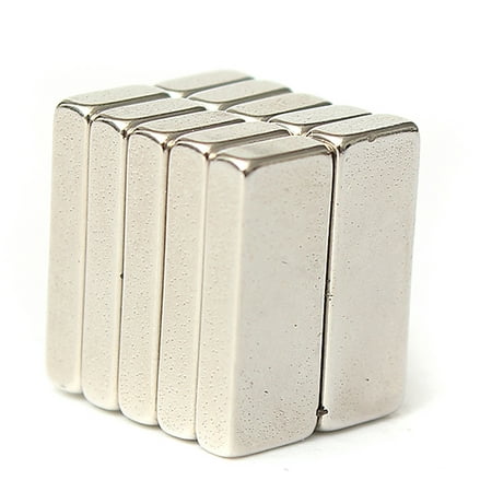 

Trayknick 2 Pack 10Pcs 15x6x3mm N50 Super Strong Cuboid Blocks Rare Earth Neodymium Fridge Magnet