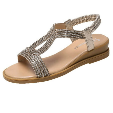 Youmylove Women Shoes Roman Sandals Rhinestone Wedge Elastic Strap Breathable Fish Mouth Sandals Trendy Leisure Simple Shoes Female Footwear
Youmylove Women Shoes Roman Sandals Rhinestone Wedge Elastic Strap Breathable Fish Mouth Sandals Trendy Leisure Simple Shoes Female Footwear