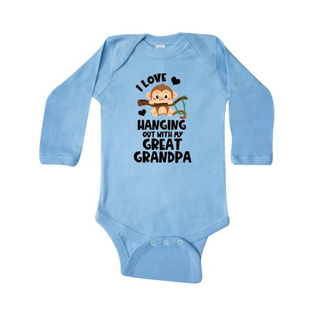 Inktastic Monkey I Love Hanging out with My Great Grandpa Gift Baby Boy or Baby Girl Long Sleeve Bodysuit
Inktastic Monkey I Love Hanging out with My Great Grandpa Gift Baby Boy or Baby Girl Long Sleeve Bodysuit