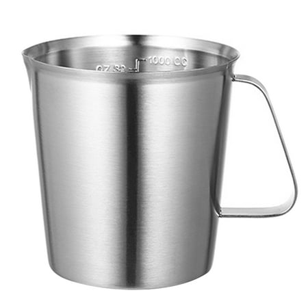Stainless Steel Measuring Cup with Marking with Handle Kitchen Practical Measuring Cup Container (1L)
Stainless Steel Measuring Cup with Marking with Handle Kitchen Practical Measuring Cup Container (1L)