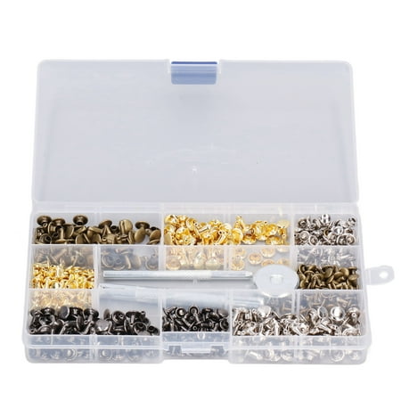 FAGINEY 240Pcs Leather Rivet Double Caps Tubular 2 Sizes Metal Set Kit With Fixing Tool For DIY Leather Rivet Fastener Rivet Set
FAGINEY 240Pcs Leather Rivet Double Caps Tubular 2 Sizes Metal Set Kit With Fixing Tool For DIY Leather Rivet Fastener Rivet Set