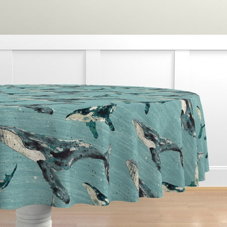 Cotton Sateen Tablecloth 90 Round - Blue Whale Ocean Animals Endangered Species Whales Nautical Mammals Print Custom Table Linens by Spoonflower
Cotton Sateen Tablecloth 90 Round - Blue Whale Ocean Animals Endangered Species Whales Nautical Mammals Print Custom Table Linens by Spoonflower