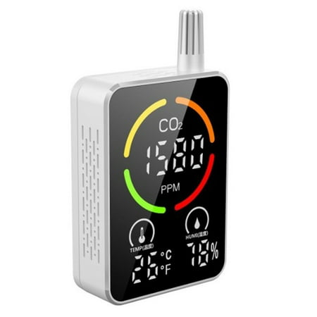 3 in 1 Portable CO2 Meter Temperature Humidity Sensor Real-Time Monitoring Quality Analyzer for Warehouse (White)
3 in 1 Portable CO2 Meter Temperature Humidity Sensor Real-Time Monitoring Quality Analyzer for Warehouse (White)
