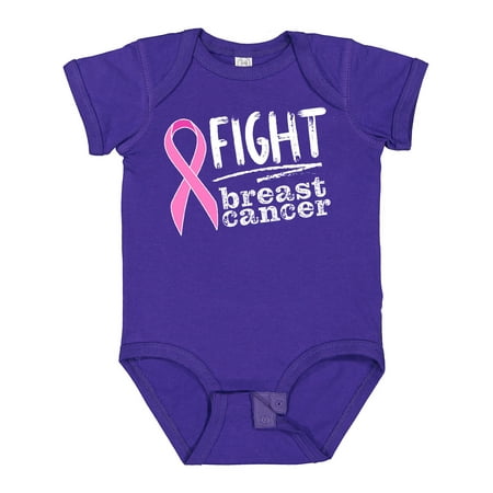Inktastic Fight Breast Cancer Pink Ribbon Gift Baby Boy or Baby Girl Bodysuit